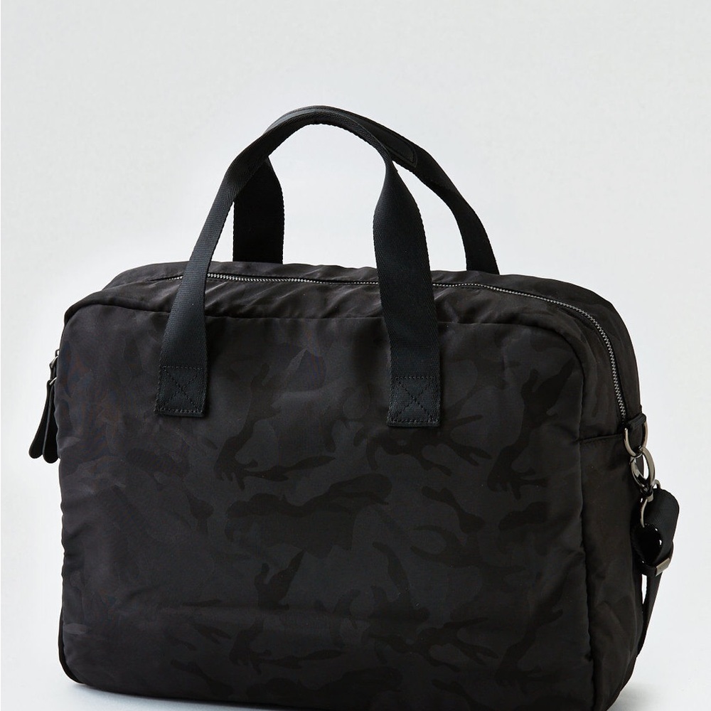American Eagle outfitters black camouflage bag briefcase messenger bag